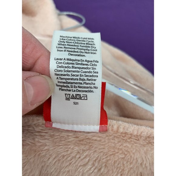 Disney Womans Micky Mouse Shirt Long Sleeve XL Pink Peachy Polyester Minky Velou - Picture 6 of 8